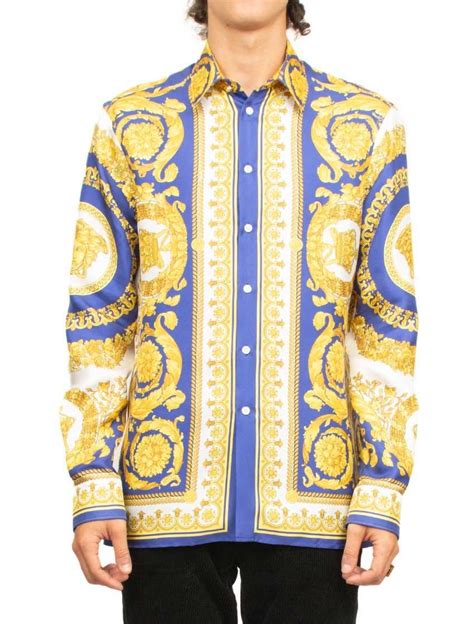 replica versace silk shirts for mens|authentic versace shirt.